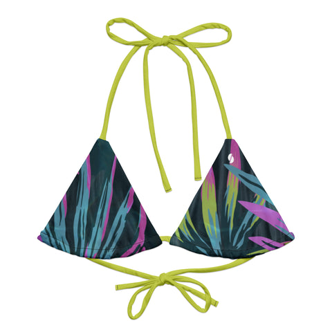 Psychedelic Jungle Neon string bikini top