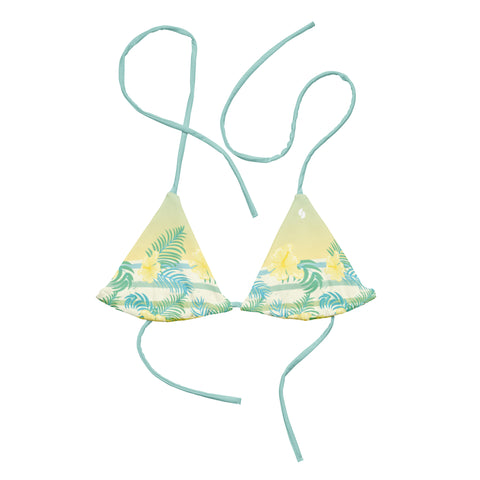 Sunny Hibiscus string bikini top
