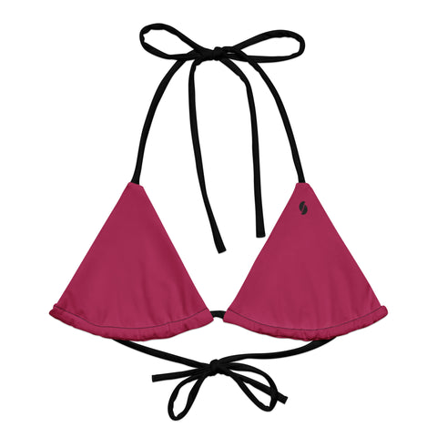 Messy Magenta Maroon Pink string bikini top (solid colour)