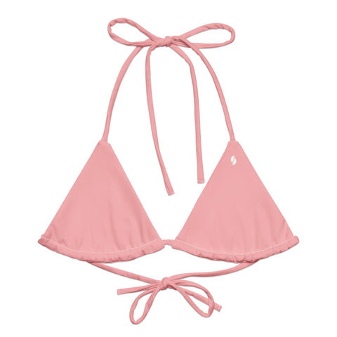 Summer Pastel coral string bikini top