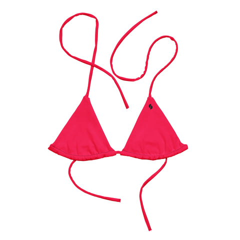 Summer Bright Cherry Pink string bikini top