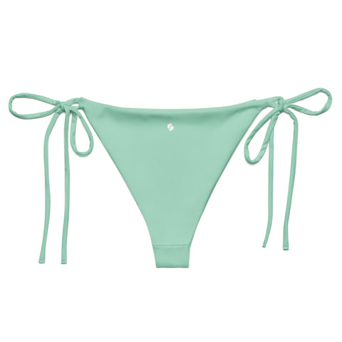 Psychedelic Tiger & Leopard string bikini bottom (solid mint green)