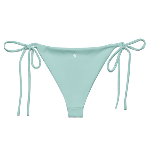 Sunny Hibiscus string bikini bottom (solid light blue-green)
