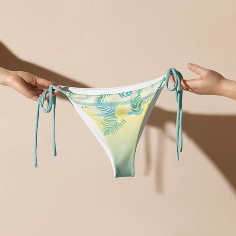 Sunny Hibiscus string bikini bottom
