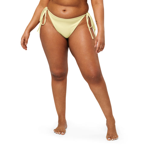 Summer Pastel Yellow string bikini bottom