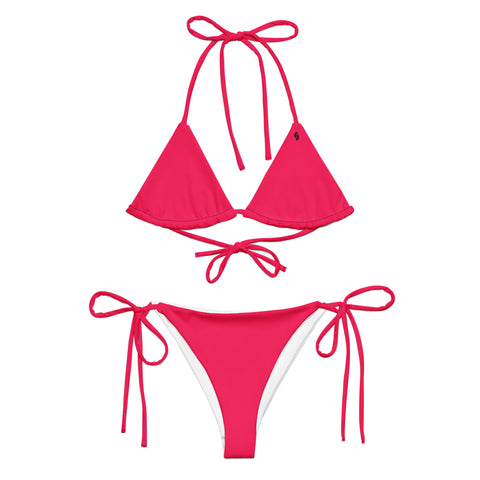 Summer Bright Cherry Pink string bikini set