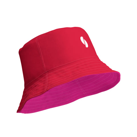 Hotpink & Red reversible bucket hat