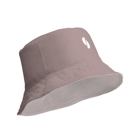 Nude pink & stone reversible bucket hat