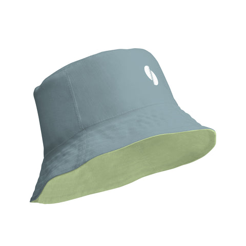 Light teal & green reversible bucket hat