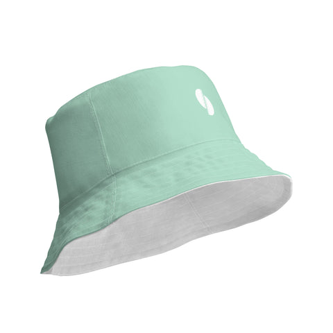 Mint & White reversible bucket hat