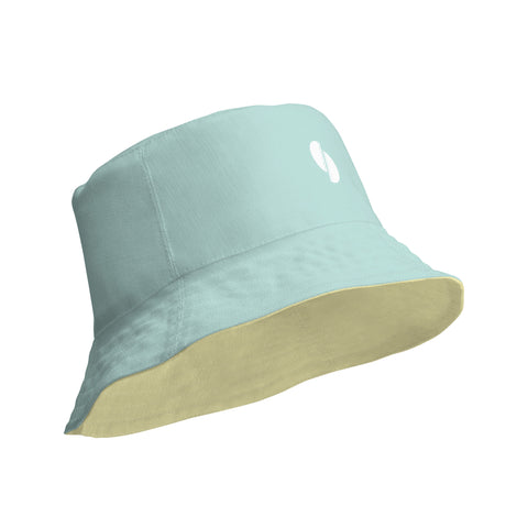 Light Blue & Yellow reversible bucket hat