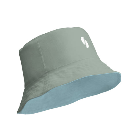 Light dirty green & blue reversible bucket hat