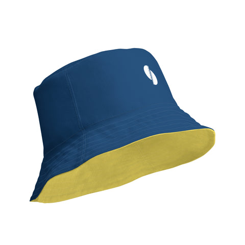 Blue & Yellow reversible bucket hat