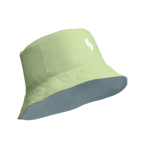 Light teal & green reversible bucket hat