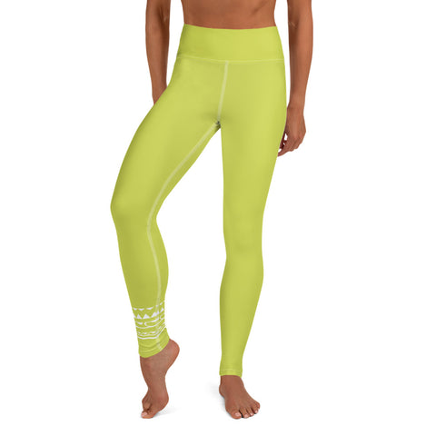 Psychedelic Jungle Neon leggings (solid lime)