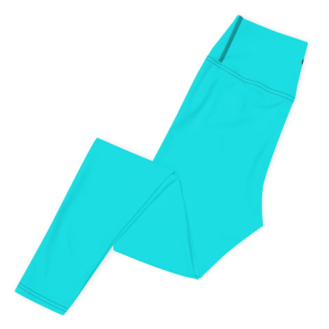 Into The Greens tropical leggings (teal solid colour)