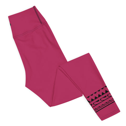 Messy Magenta Maroon Pink leggings