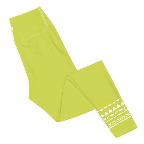 Psychedelic Jungle Neon leggings (solid lime)