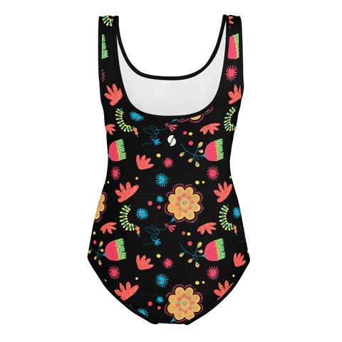 Daisy Bright Floral tween full swimsuit