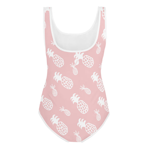 Poppie Light Pink Pineapple tween full swimsuit