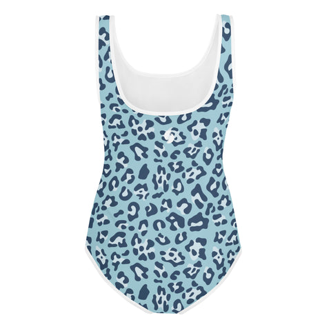 Prince Blue Leopard tween full swimsuit