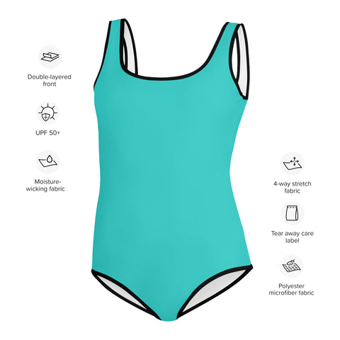 Oakley Neon Blue tween full swimsuit