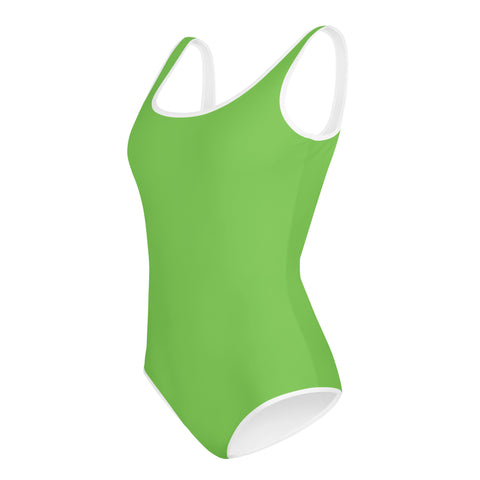 Lime Green tween full swimsuit